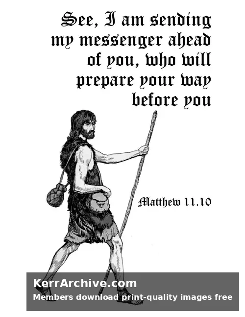 Year A Advent Sunday — Matthew 11:10 (grayscale)
