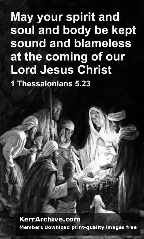 Year B Advent Sunday — 1 Thessalonians 5:23 (grayscale)