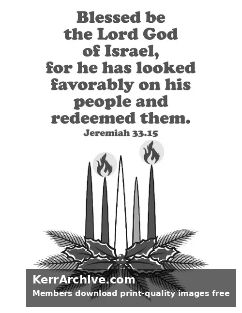 Year C Advent Two Sunday — Jeremiah 33:15 (grayscale)