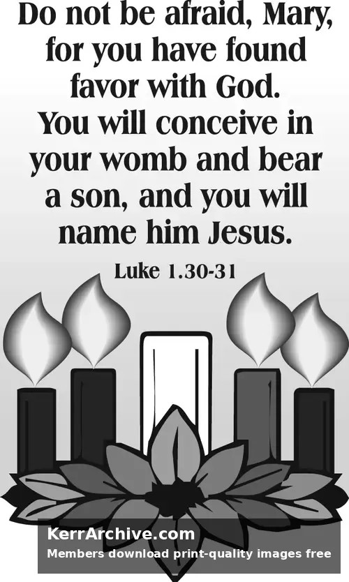 Year B Advent Fourth Sunday (grayscale)