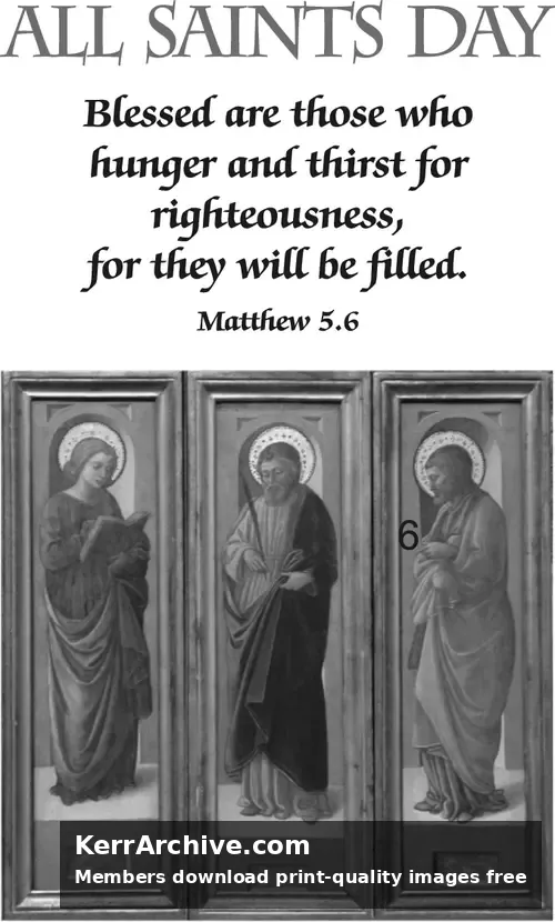 Year A After Pentecost All Saints Day (grayscale)
