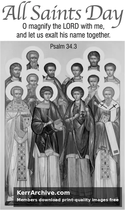 Year A After Pentecost All Saints Day (grayscale)