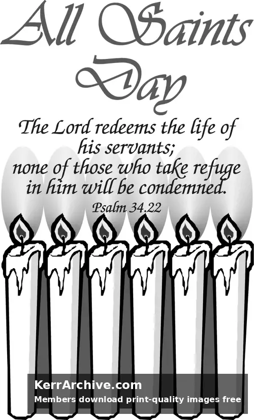 Year A After Pentecost All Saints Day (grayscale)