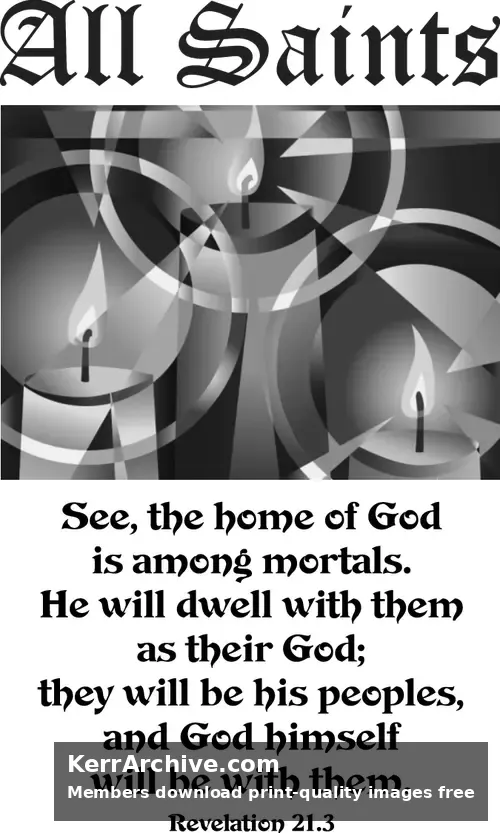 All Saints — Revelation 21:31 (grayscale)