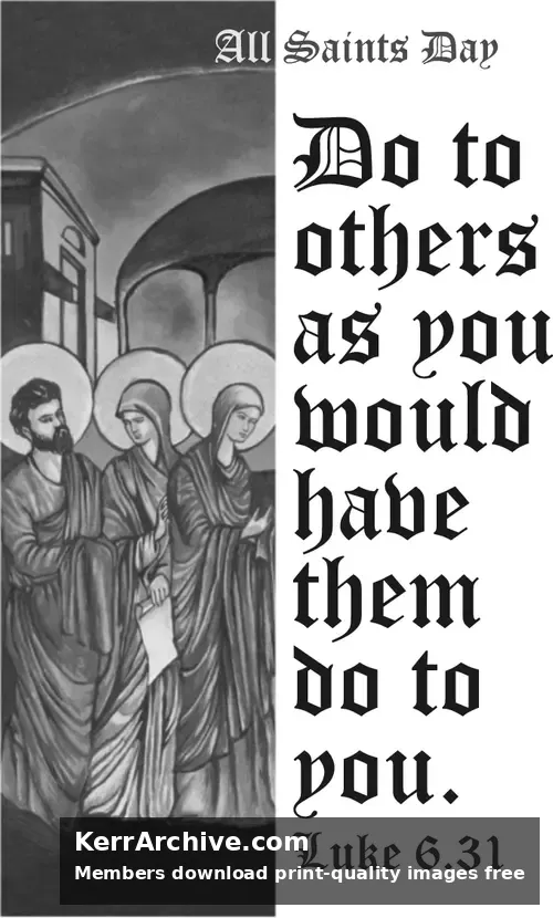 Year C After Pentecost All Saints Day (grayscale)