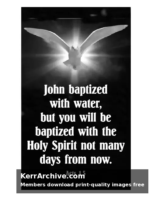 Ascension Sunday — Acts 1:5 (grayscale)
