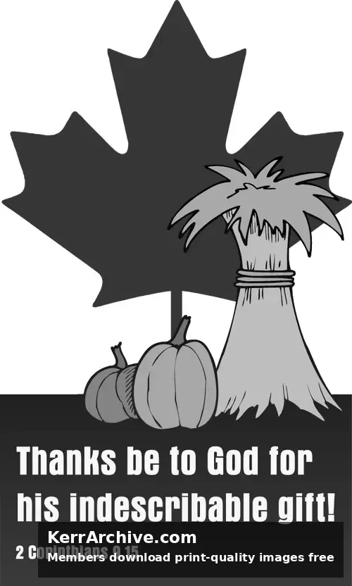 Year A After Pentecost Thanksgiving Day (USA) (grayscale)