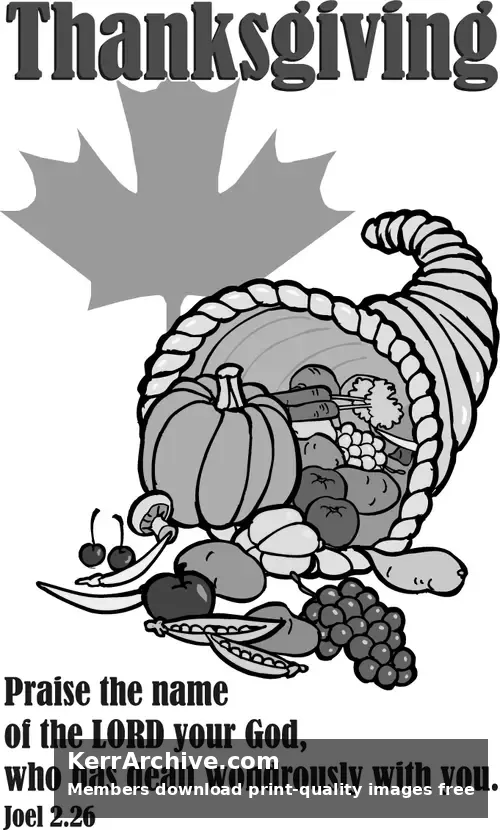 Year B After Pentecost Thanksgiving Day (USA) (grayscale)