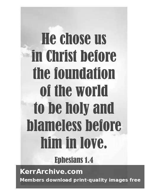 Year C Christmas Second Sunday — Ephesians 1:4 (grayscale)