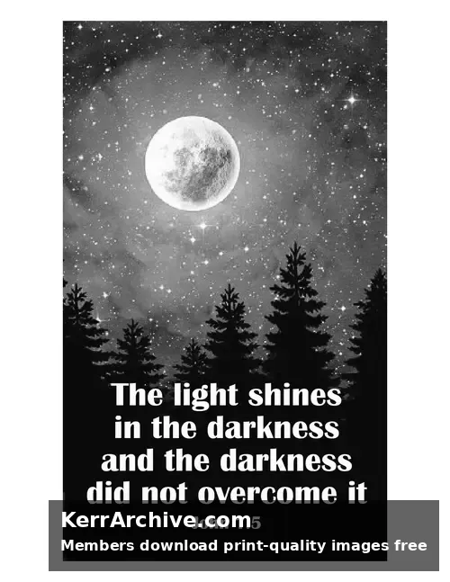 Christmas Eve — John 1:5 (grayscale)