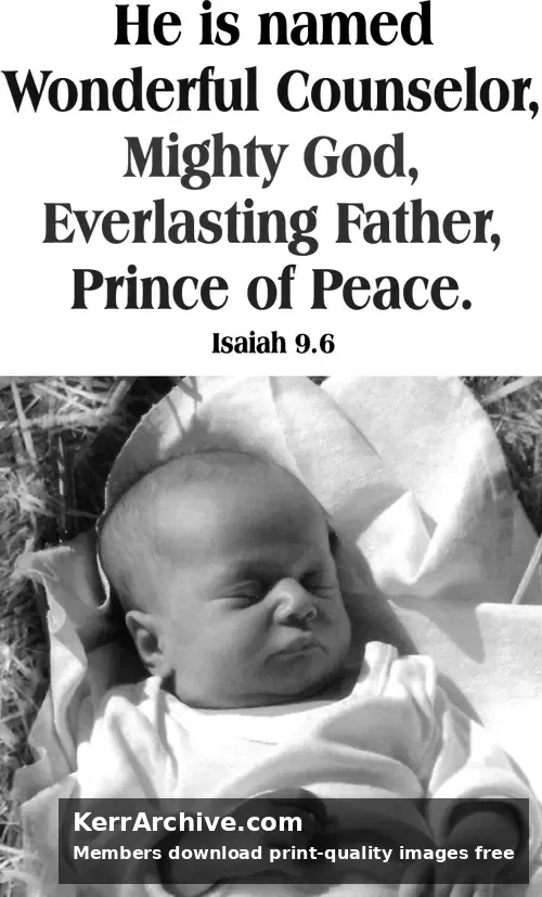 Year C Christmas Eve — Isaiah 9:6 (grayscale)