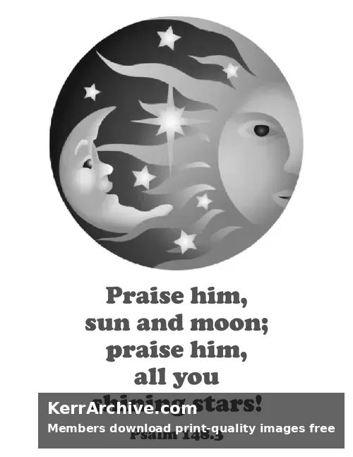 Year C Christmas First Sunday — Psalms 148:3 (grayscale)