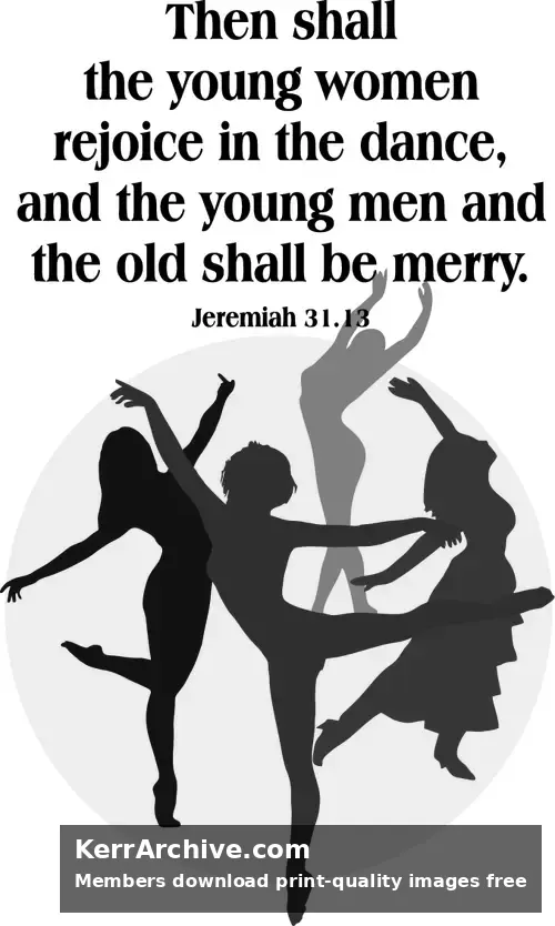 Year B Christmas Second Sunday — Jeremiah 31:13 (grayscale)