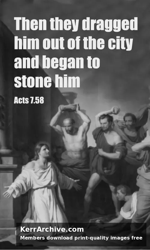Year A Easter Sunday — Acts 7:58 (grayscale)