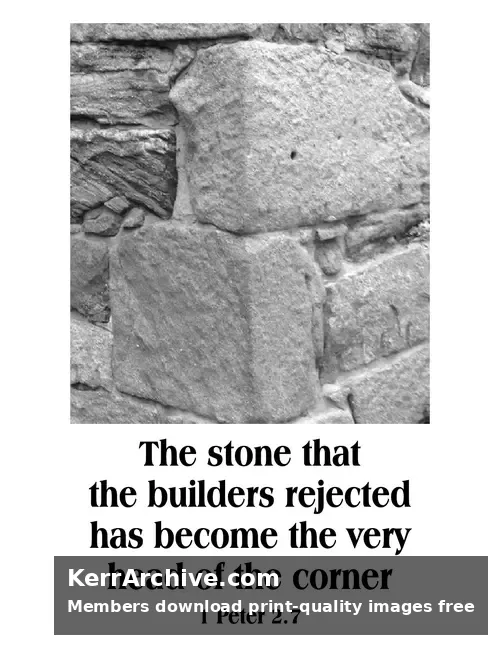 Year A Easter Sunday — 1 Peter 2:7 (grayscale)