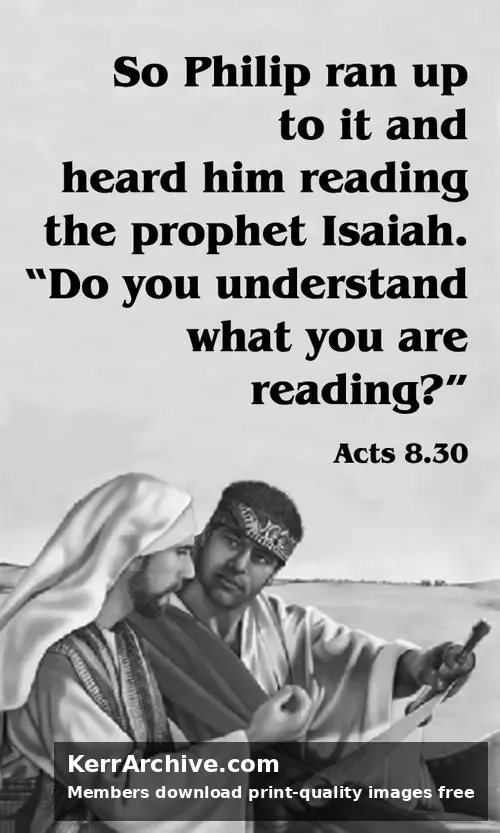 Year B Easter Sunday — Acts 8:30 (grayscale)