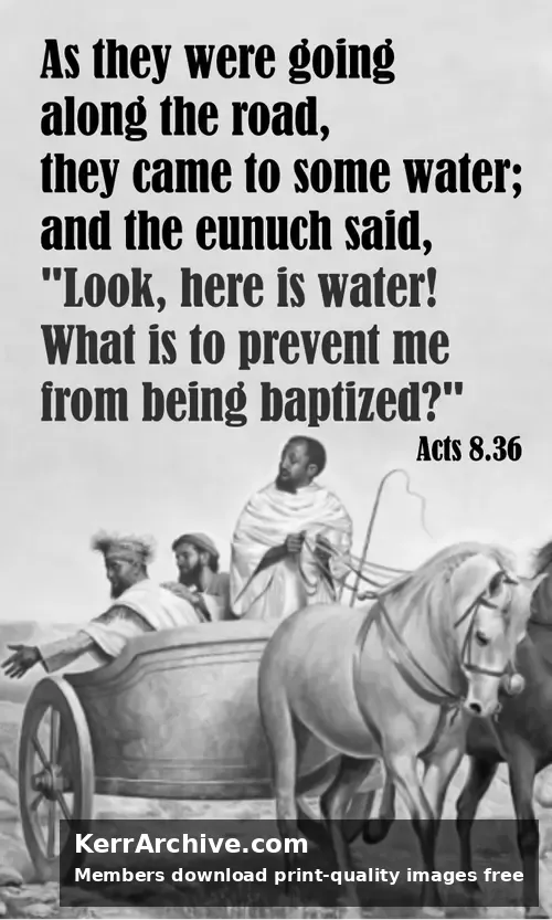 Year B Easter Sunday — Acts 8:36 (grayscale)