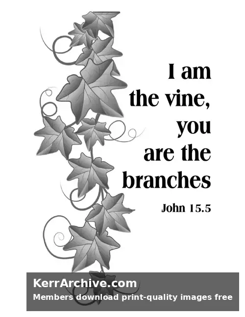 Year B Easter Sunday — John 15:5 (grayscale)