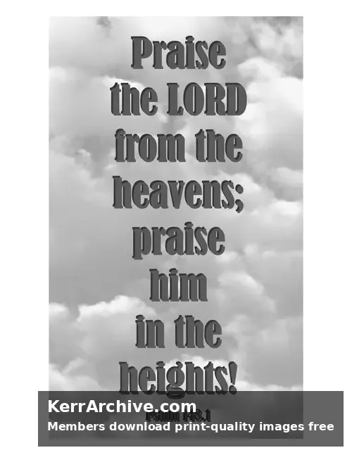 Year C Easter Sunday — Psalms 148:1 (grayscale)