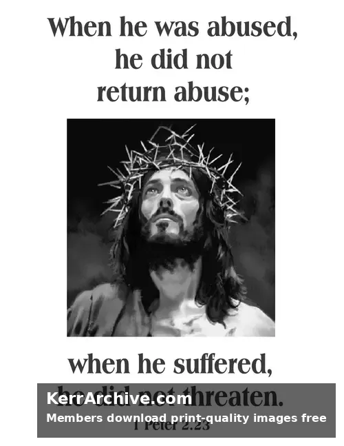 Year A Easter Four Sunday — 1 Peter 2:23 (grayscale)