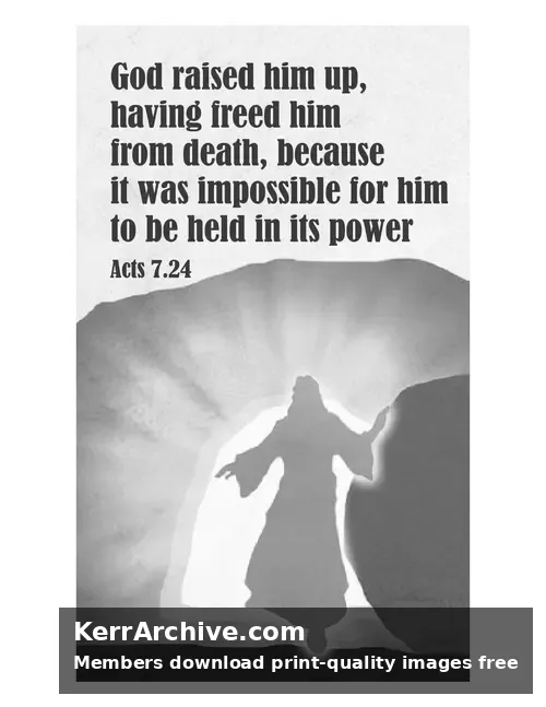 Year A Easter Second Sunday — Acts 7:24 (grayscale)
