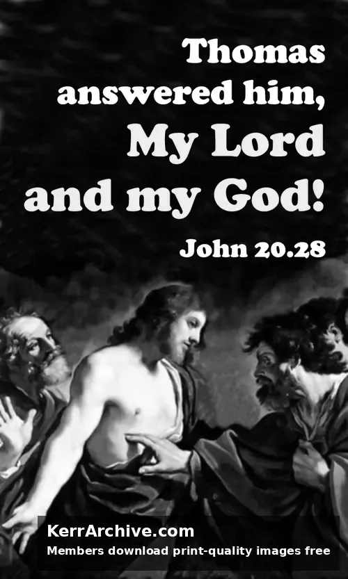 Year C Easter Second Sunday — John 20:28 (grayscale)