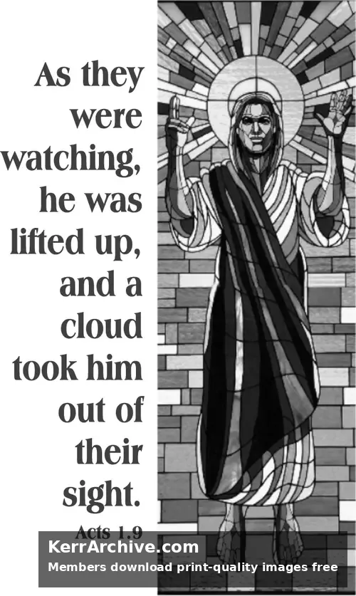 Year A Easter Ascension Sunday (grayscale)