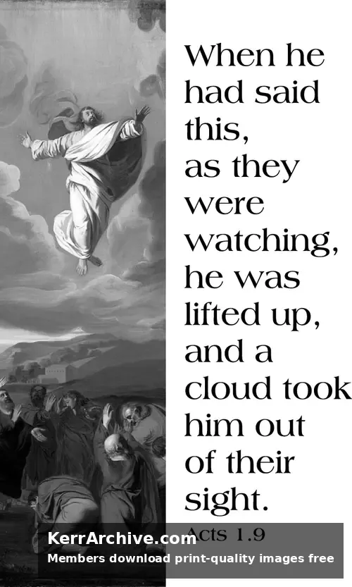 Year A Easter Seven Sunday — Acts 1:9 (grayscale)