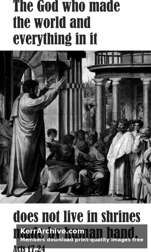Year A Easter Six Sunday — Acts 17:24 (grayscale)