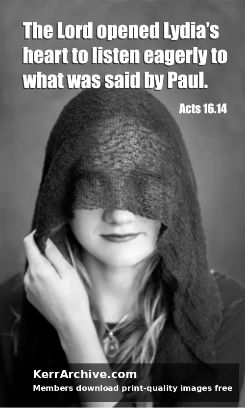 Year C Easter Six Sunday — Acts 16:14 (grayscale)