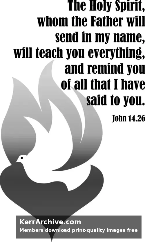 Year C Easter Six Sunday — John 14:26 (grayscale)