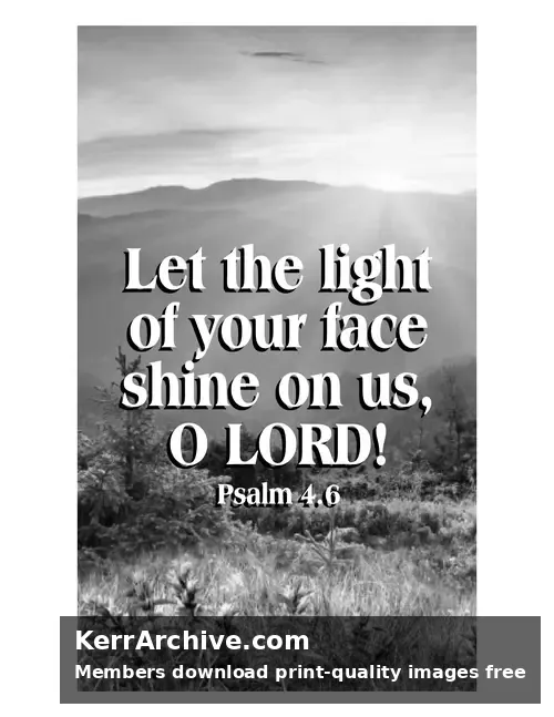Year B Easter Sunday — Psalms 4:6 (grayscale)