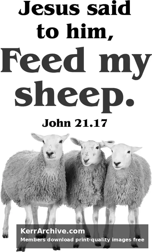 Year C Easter Sunday — John 21:17 (grayscale)