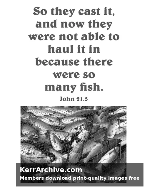 Year C Easter Sunday — John 21:5 (grayscale)