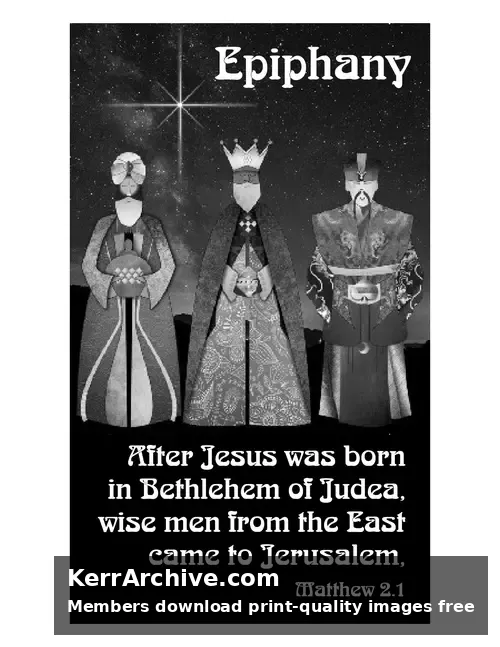 Year A Epiphany Sunday — Matthew 2:1 (grayscale)