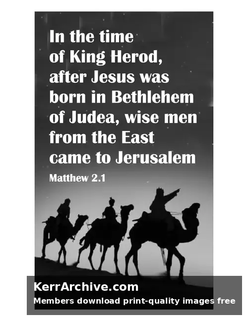 Year B Epiphany Sunday — Matthew 2:1 (grayscale)