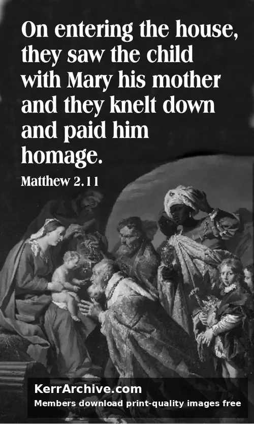 Year C Epiphany Sunday — Matthew 2:11 (grayscale)