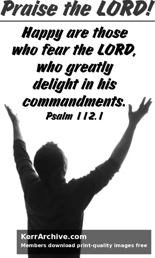 Year A Epiphany Sunday — Psalms 112:1 (grayscale)