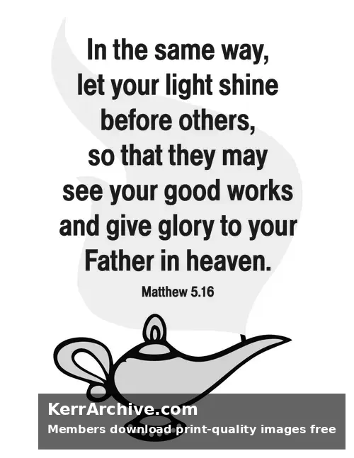 Year A Epiphany Sunday — Matthew 5:16 (grayscale)