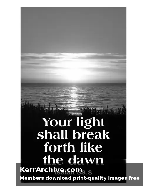 Year A Epiphany Sunday — Isaiah 58:8 (grayscale)