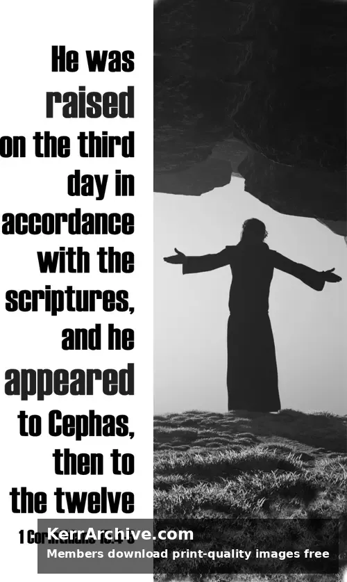 Year C Epiphany Sunday — 1 Corinthians 15:4, 5, 6 (grayscale)