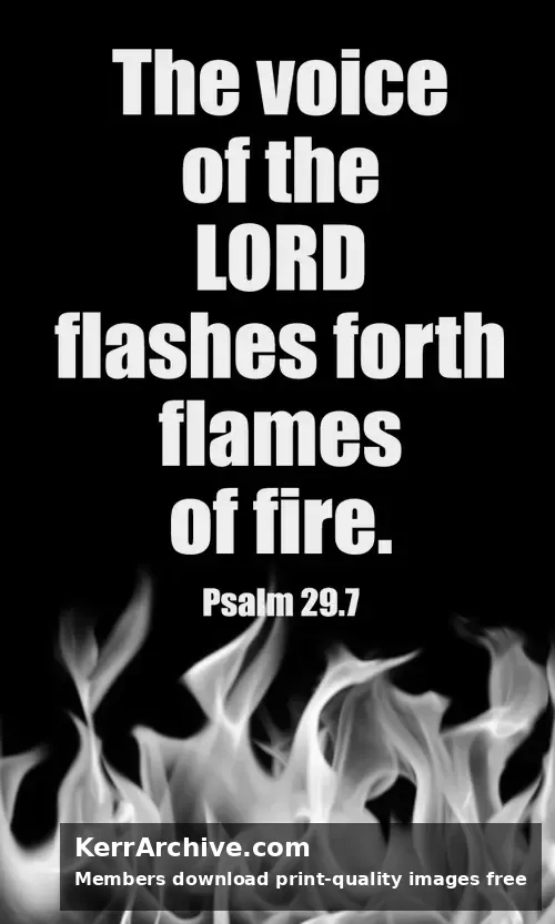 Year A Epiphany First Sunday — Psalms 29:7 (grayscale)