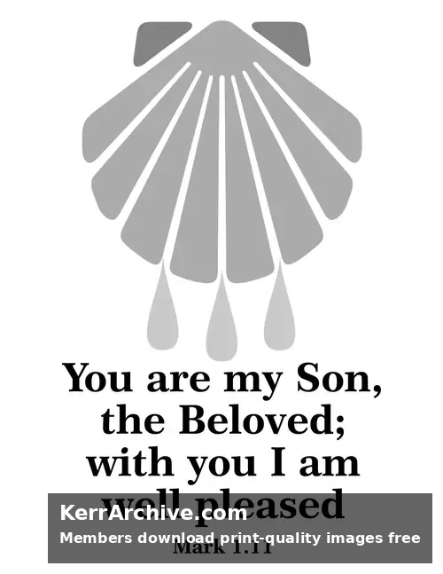 Year B Epiphany First Sunday — Mark 1:11 (grayscale)