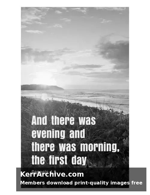Year B Epiphany First Sunday — Genesis 1:5 (grayscale)