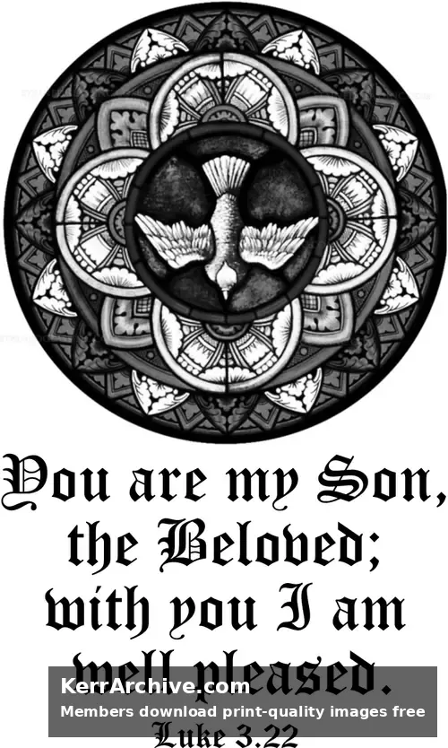 Year C Epiphany First Sunday — Luke 3:22 (grayscale)