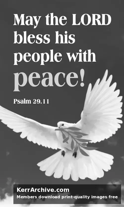 Year C Epiphany First Sunday — Psalms 29:11 (grayscale)