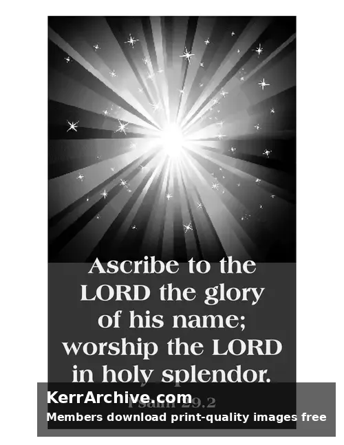 Year C Epiphany First Sunday — Psalms 29:2 (grayscale)