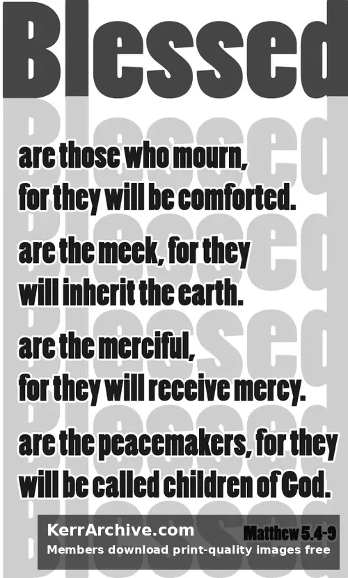 Year A Epiphany Fourth Sunday (grayscale)