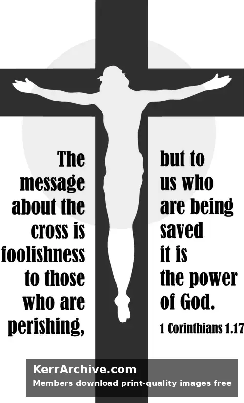 Year A Epiphany Four Sunday — 1 Corinthians 1:17 (grayscale)
