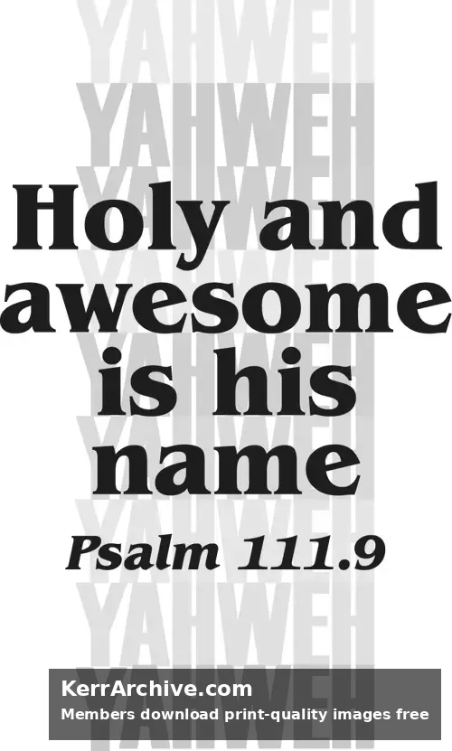 Year B Epiphany Four Sunday — Psalms 111:9 (grayscale)